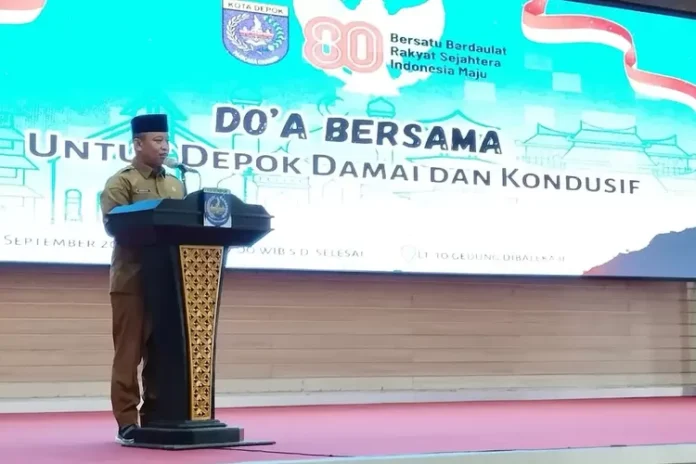 Doa bersama jaga kedamaian Depok